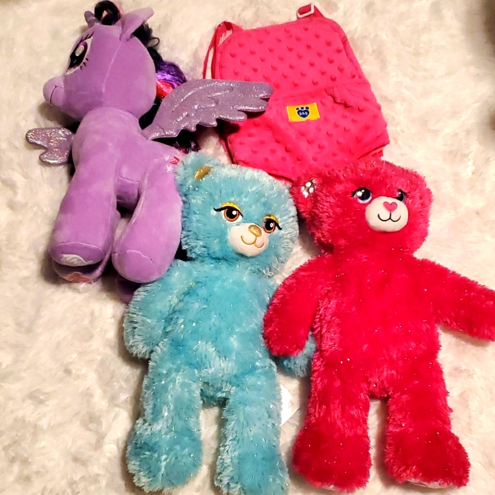 Build-a-Bear Jasmine, Barbie, Pony, Backpack